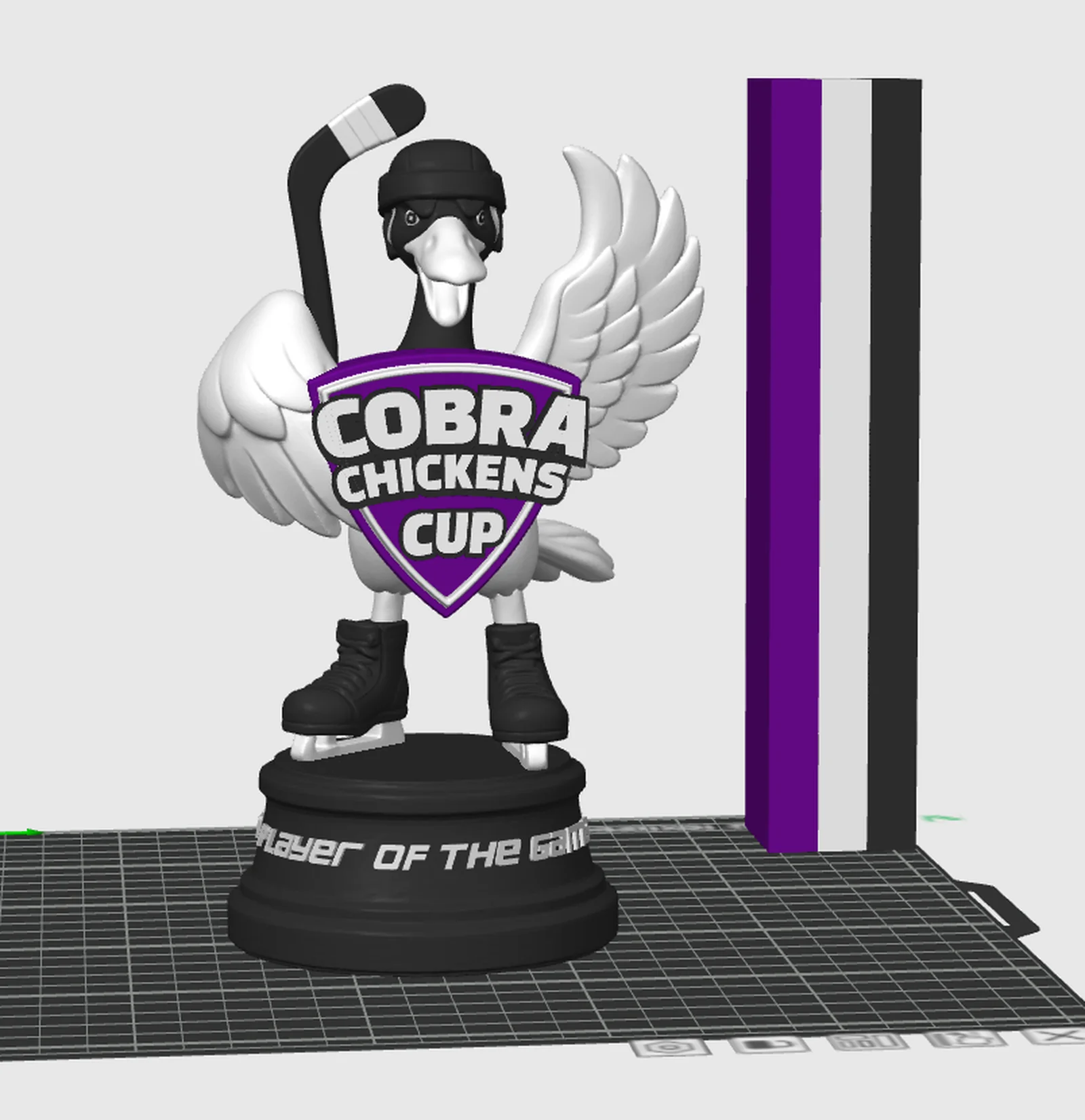 Troféu de clube, modelação 3D com a identidade do clube incorporada